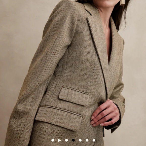 BANANA REPUBLIC‼️‼️. LIDO SCULPTED ITALIAN WOOL BLAZER - Picture 7 of 7